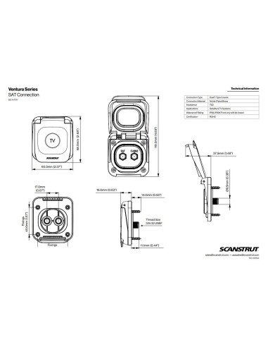 Scanstrut Ventura SAT Aansluiting | Shipsworld