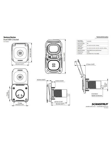Scanstrut Ventura USB-C aansluiting | Shipsworld