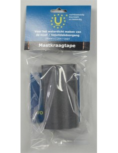 U-Rope Mastkraagtape 100 mm x 1.25 m Zwart | Shipsworld