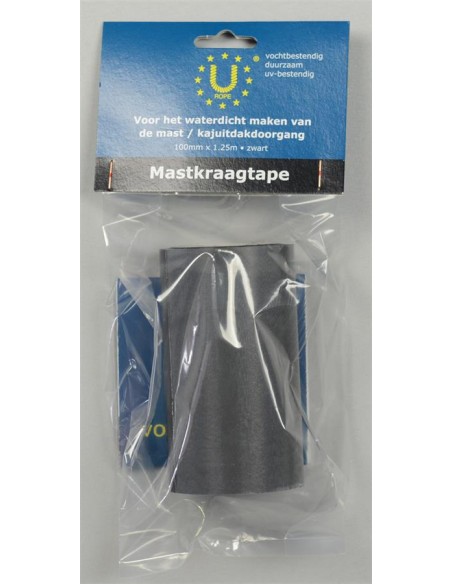 U-Rope Mastkraagtape 100 mm x 1.25 m Zwart | Shipsworld