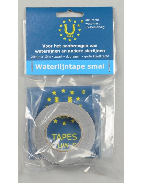 U-Rope Waterlijntape 20 mm x 10 m Zwart | Shipsworld