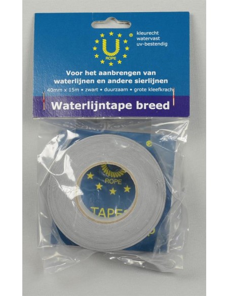 U-Rope Waterlijntape Zwart 40 mm x 15 m | Shipsworld