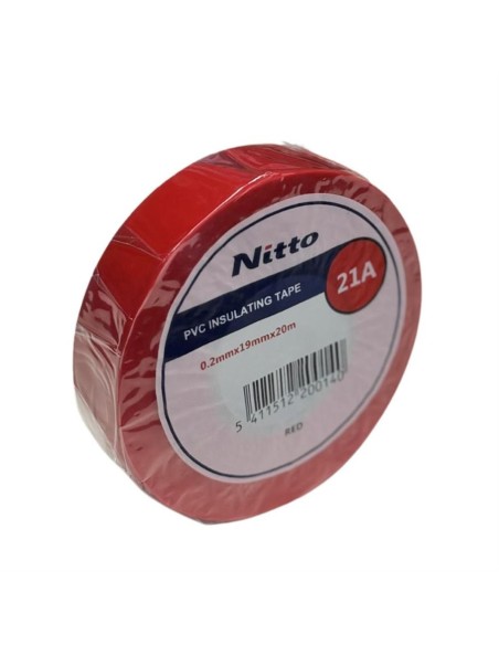 Nitto plastic tape 19 mm x 20 m rood | Shipsworld
