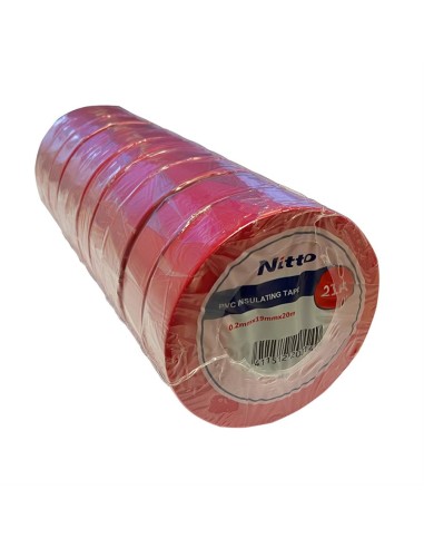 Nitto plastic tape 19 mm x 20 m rood | Shipsworld