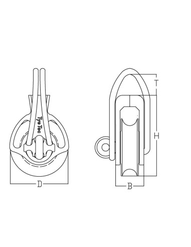 TyeTec 60mm Snatchblok Korte Loop | Shipsworld