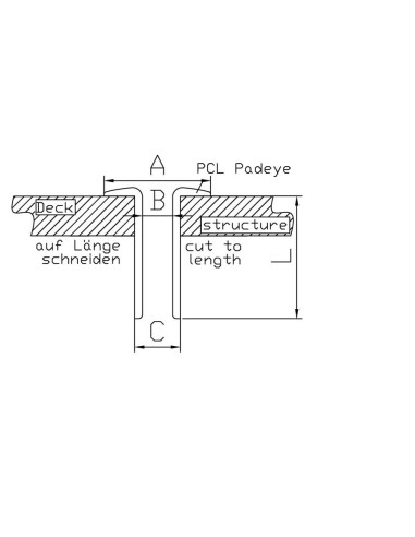 TyeTec Doorvoer voor CP4003 padeye | Shipsworld