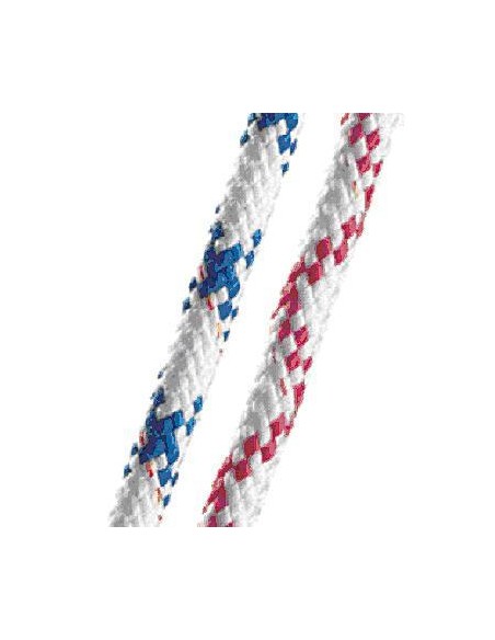 U-Rope Dyneema economy 3 mm wit/blauw | Shipsworld