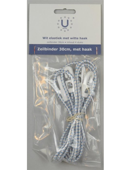 U-Rope Zeilbinder 30 cm met haak (4) | Shipsworld