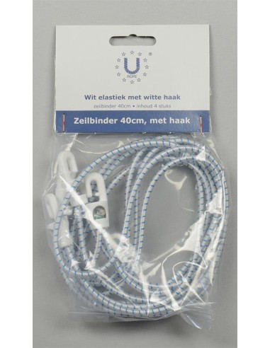 U-Rope Zeilbinder 40 cm met haak (4 stuks) | Shipsworld