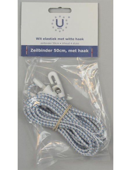U-Rope Zeilbinder 50 cm met haak (4 stuks) | Shipsworld