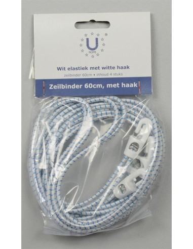 U-Rope Zeilbinder 60 cm met haak (4 stuks) | Shipsworld