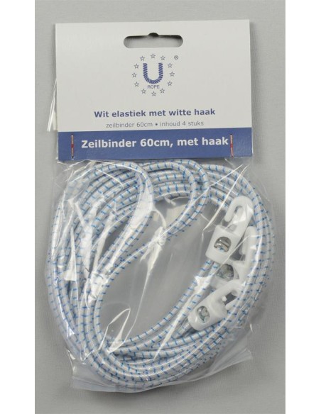 U-Rope Zeilbinder 60 cm met haak (4 stuks) | Shipsworld