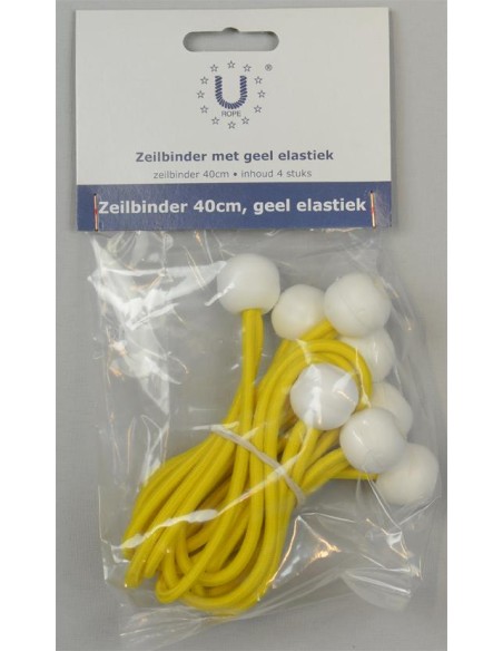 U-Rope Zeilbinder 40 cm Geel Elastiek (4) | Shipsworld