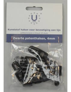 U-Rope Elastiekhaak Nylon 4 mm Zwart (10) | Shipsworld