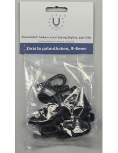 U-Rope Elastiekhaak Nylon 5-6 mm Zwart (10) | Shipsworld