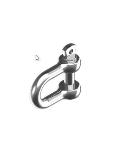 D-sluiting RVS 8 mm (10 stuks) | Shipsworld