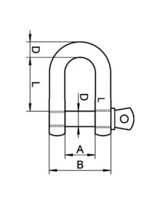 D-sluiting RVS 8 mm (10 stuks) | Shipsworld 2