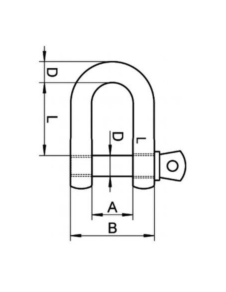D-sluiting RVS 12 mm (10 stuks) | Shipsworld