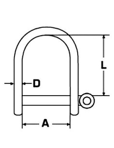D-sluiting breed RVS 10 mm | Shipsworld 2