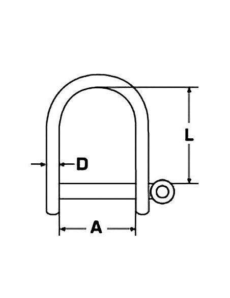 D-sluiting breed RVS 10 mm | Shipsworld