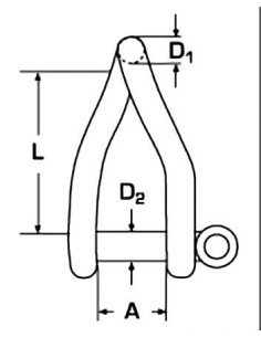 Gedraaide D-sluiting RVS 10 mm | U-Hardware | Shipsworld 2