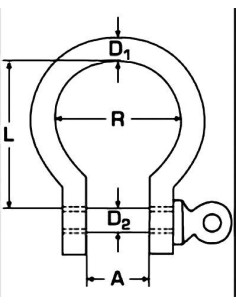 Harpsluiting RVS 5 mm | U-Hardware | Shipsworld 2