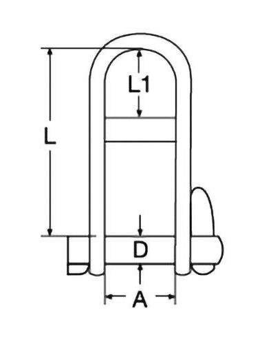 Sleutelsluiting met brug RVS 8 mm | Shipsworld