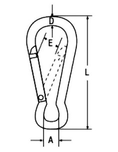 RVS Karabijnhaak 10x100 mm | U-Hardware | Shipsworld 2