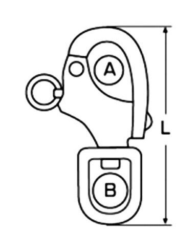 RVS Snapsluiting met Wartel 70 mm (10 stuks) | Shipsworld