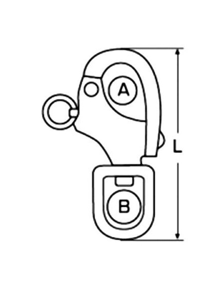 RVS Snapsluiting met wartelend oog 87 mm (10) | Shipsworld
